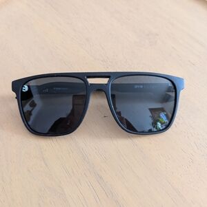 Spy Czar Black Polarized Sunglasses 59-17-148 Pre Owned With Wear